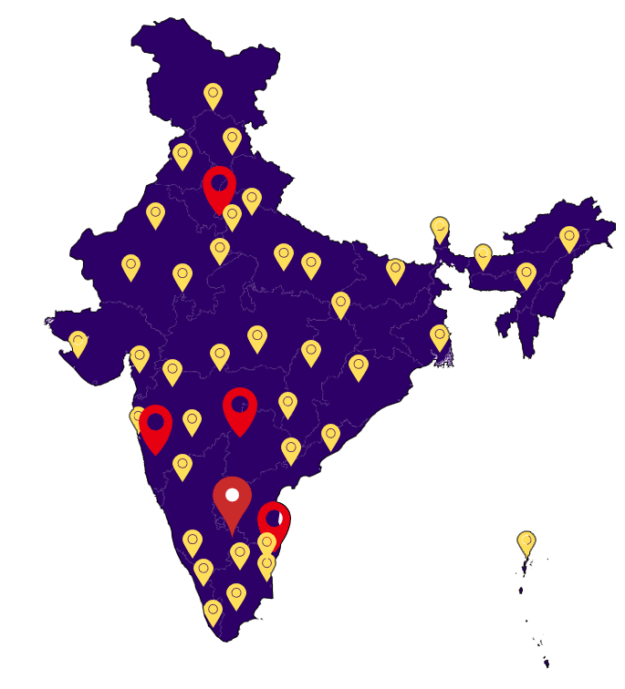 Across India Service Map